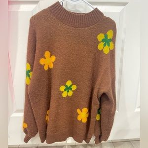 Cider, brown with flower pattern.